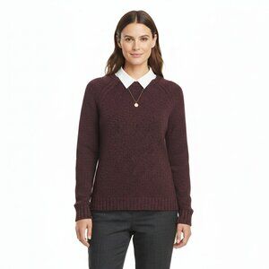 *Marc Jacobs Burgundy & Black Woven Knit Sweater – S